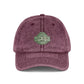 Vintage Embroidered Cap - Retro Green Crest Logo Dad Hat Hats Printify One size Maroon