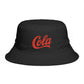 Cola Logo Brown Bucket Hat – Retro Soda-Inspired Summer Hat Hats Printify One size Black