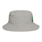 Bucket Hat — Retro Green Car Embroidered Bucket Hat