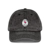 Vintage Embroidered Flamingo Cap — Washed Red Baseball Hat Hats Printify One size Black