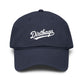 Dirtbags Script Baseball Cap — Washed Cotton Vintage Dad Hat Hats Printify One size Navy