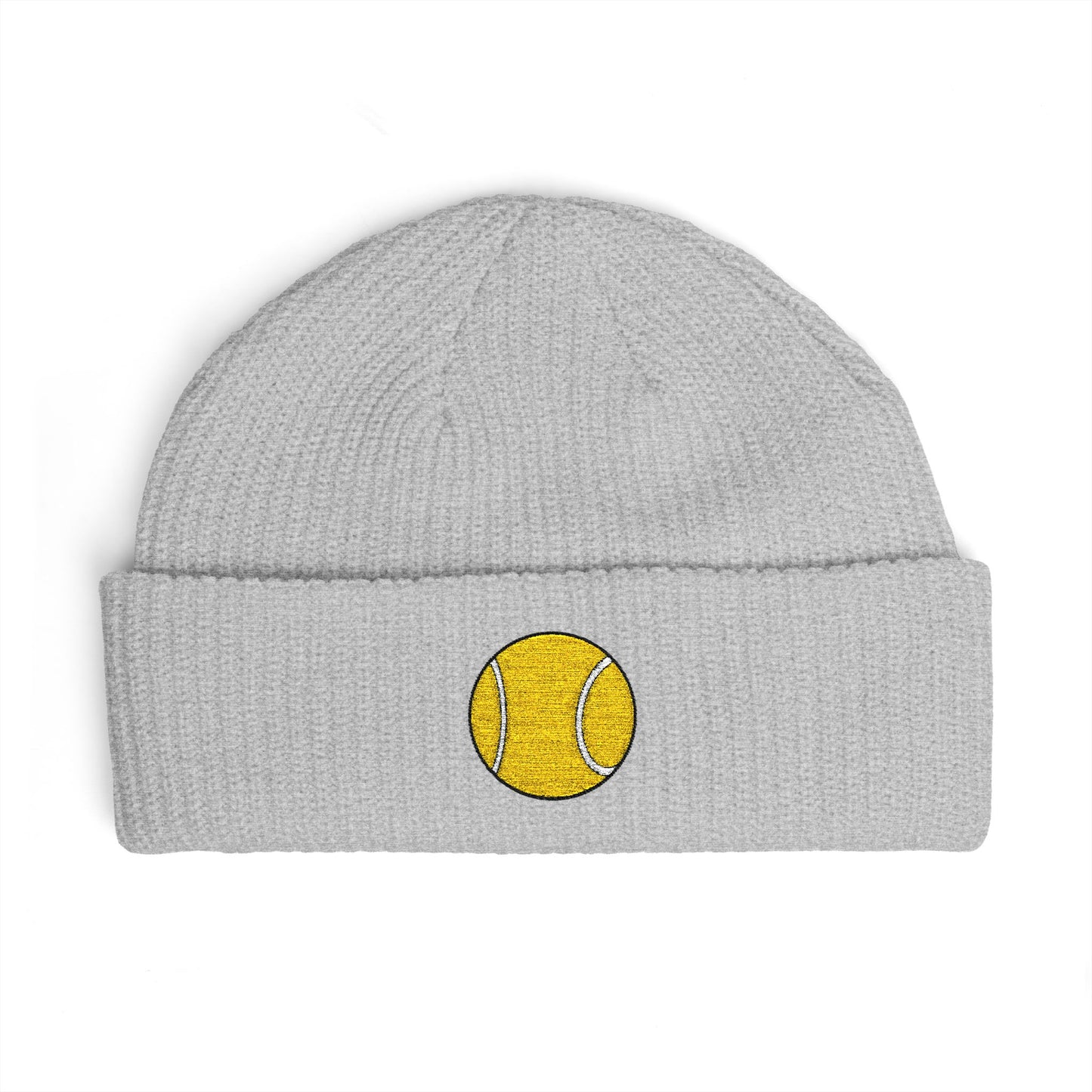 Sequin Tennis Ball Cuff Beanie - Sparkle Sports Knit Hat for Players & Fans Hats Printify One size Athletic Heather