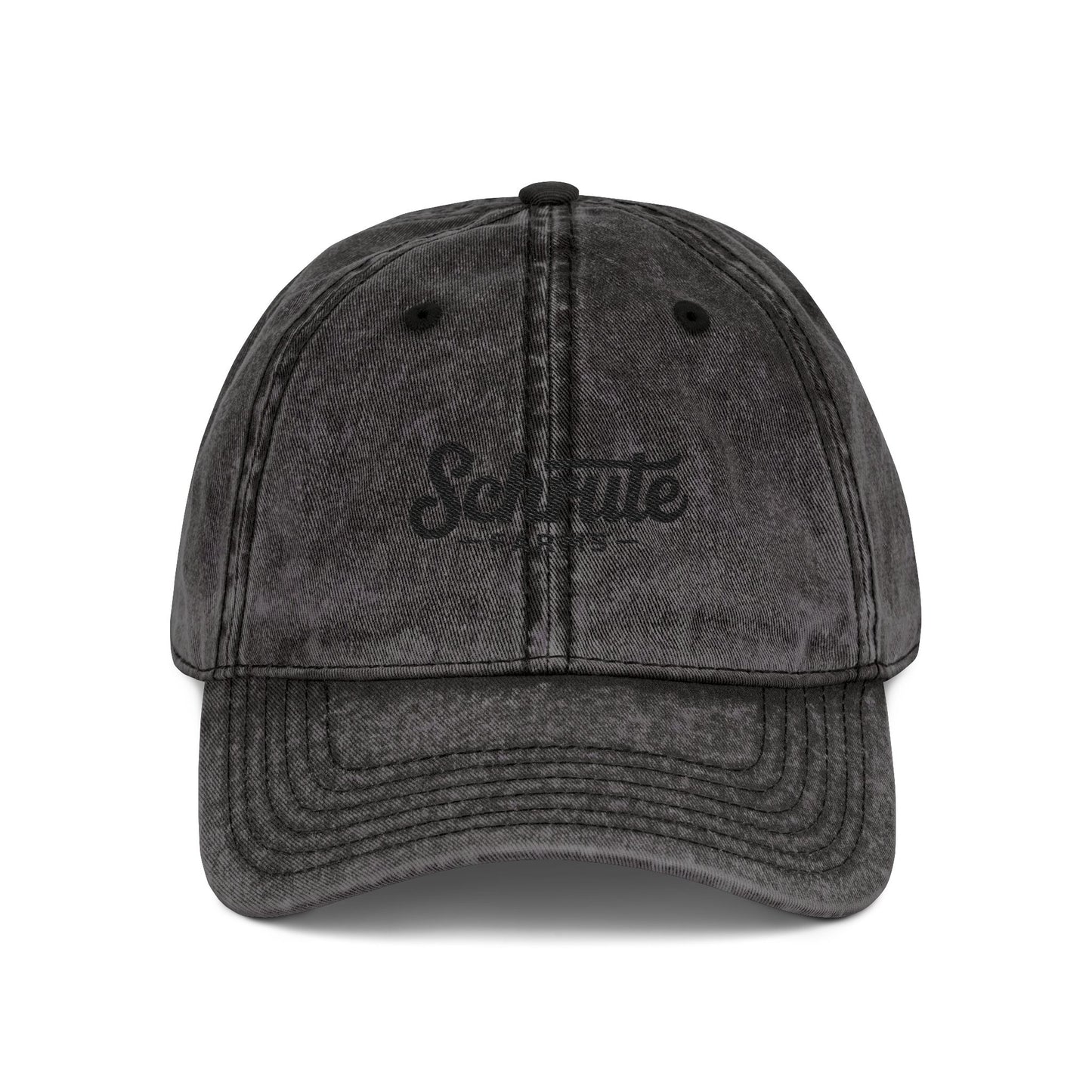 Vintage Embroidered Cap — "Schrute Farms" Retro Dad Hat Hats Printify One size Black