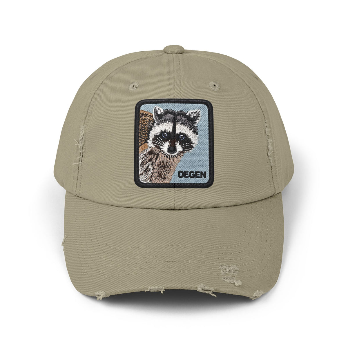 Unisex Distressed Cap Hats Printify Light Olive One size