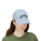 Dad Cap – 'DRUNK' Arch Embroidered White Baseball Hat