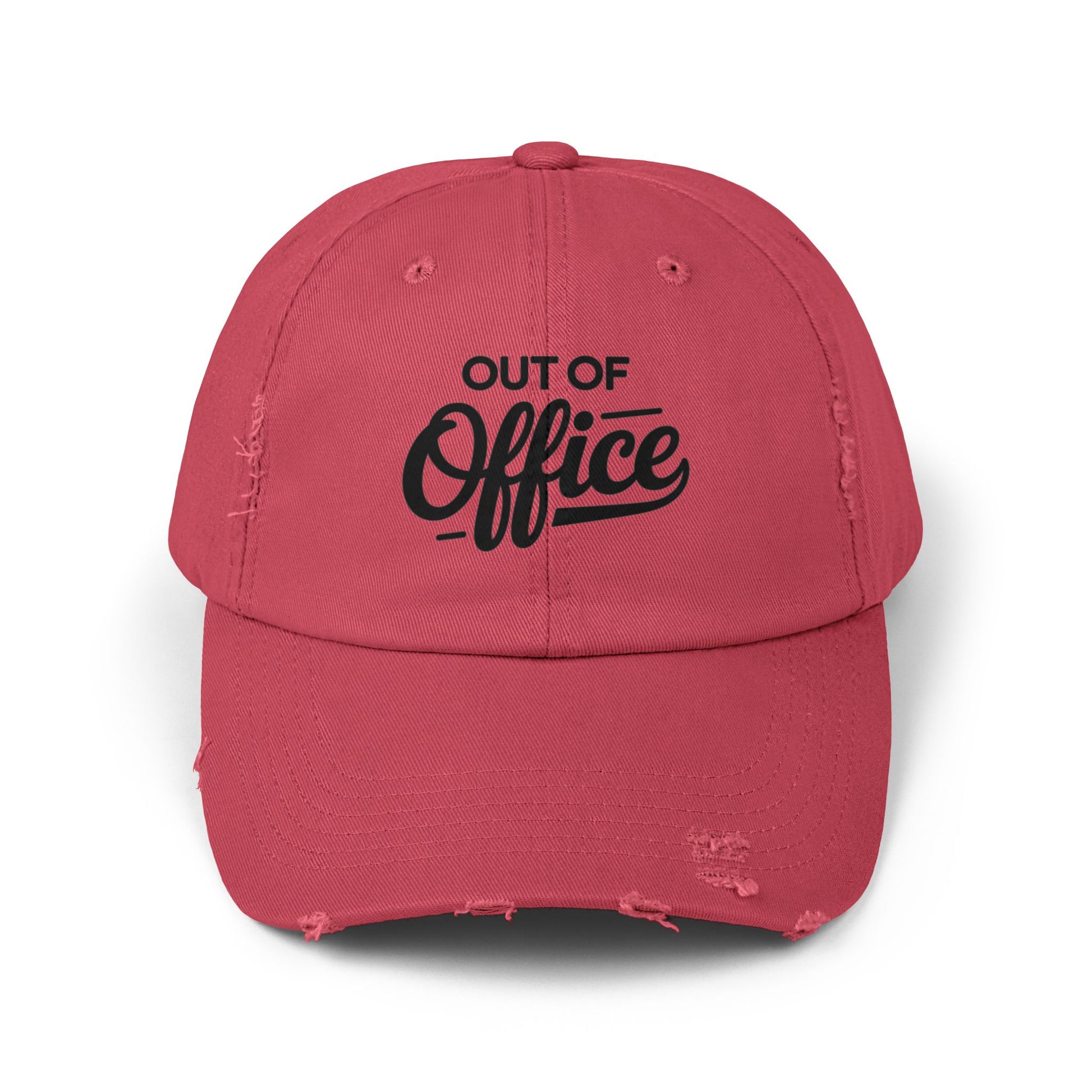 Unisex Distressed Cap Hats Printify Dashing Red One size