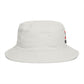 No Kings Bucket Hat — Rebellious Crown Graphic Cotton Bucket Hat Hats Printify