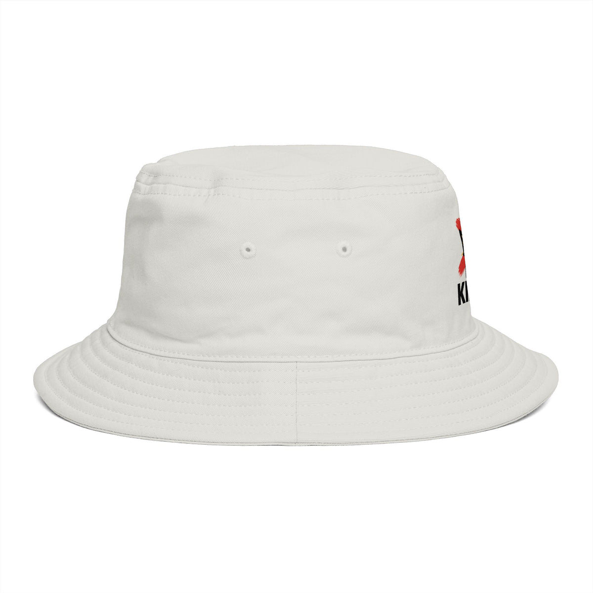 No Kings Bucket Hat — Rebellious Crown Graphic Cotton Bucket Hat Hats Printify