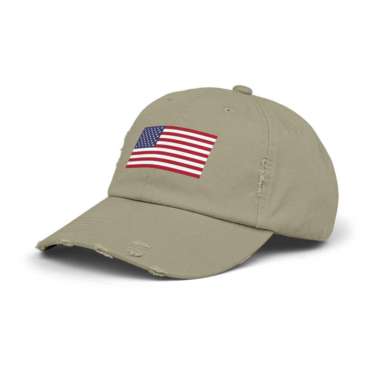 Distressed American Flag Cap — Vintage USA Baseball Hat Hats Printify