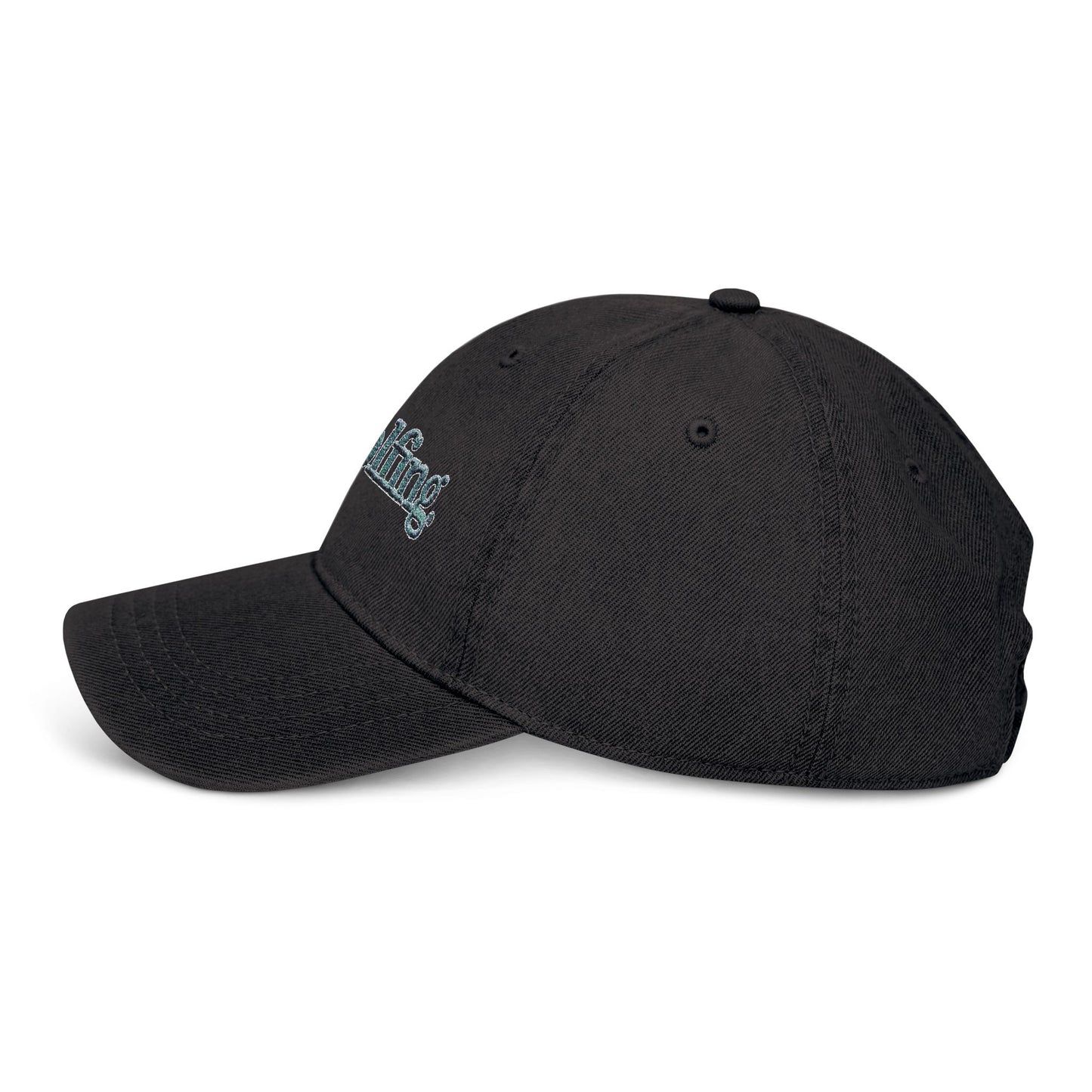 He's Golfing Denim Embroidered Hat — Casual Golf Cap for Him