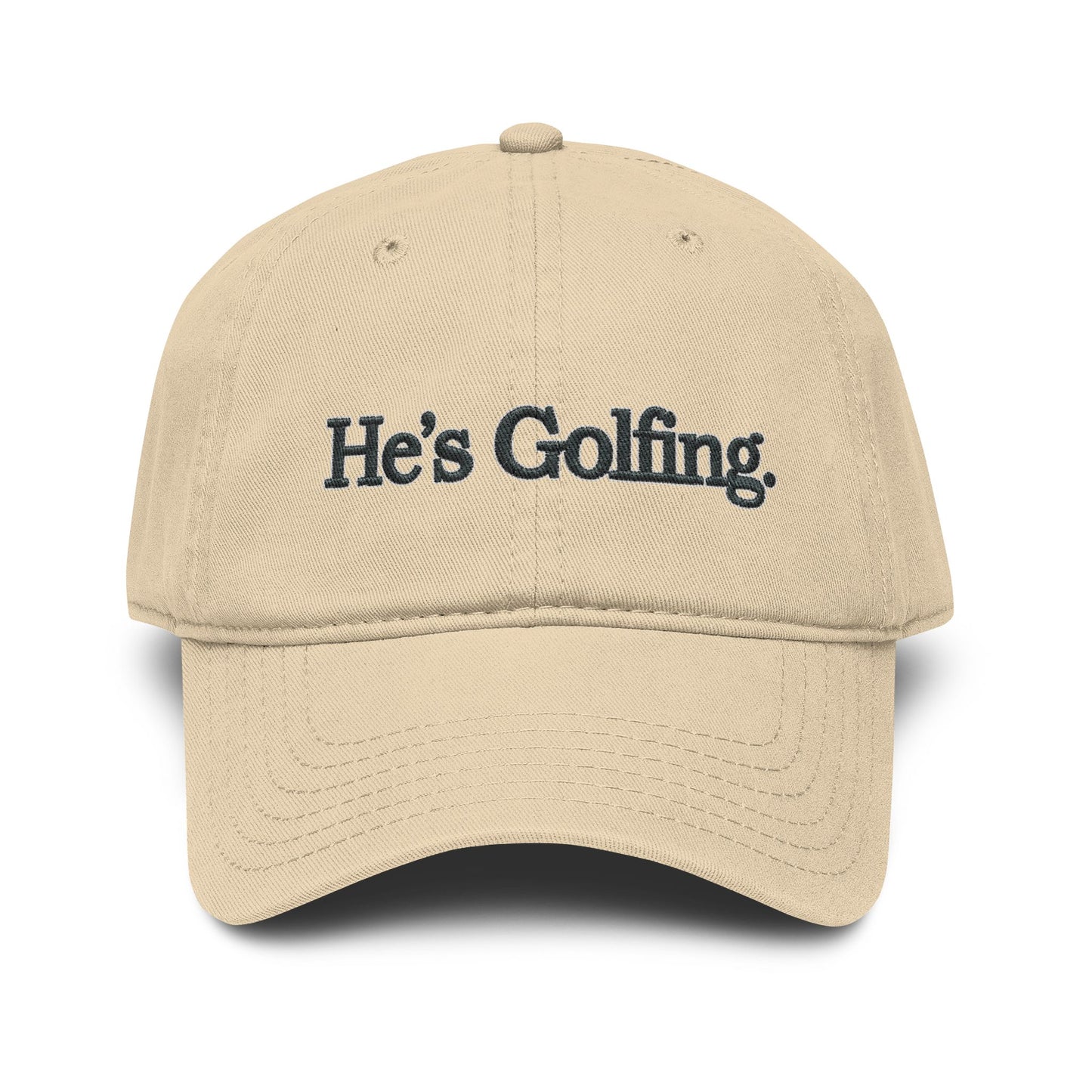 He's Golfing Washed Baseball Cap – Casual Golf Hat for Men