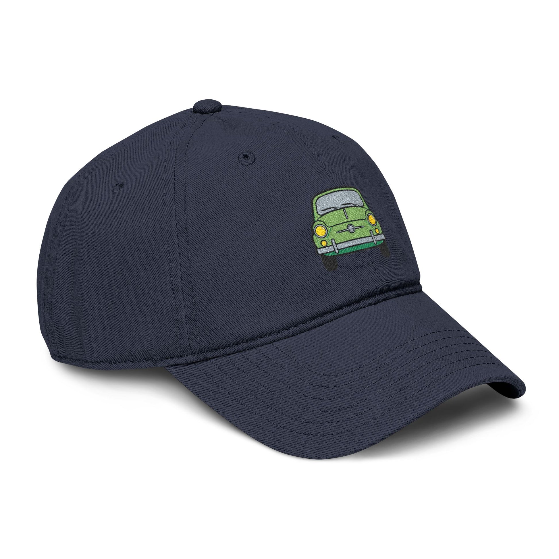Vintage Green Car Embroidered Baseball Cap — Washed Cotton Dad Hat Hats Printify