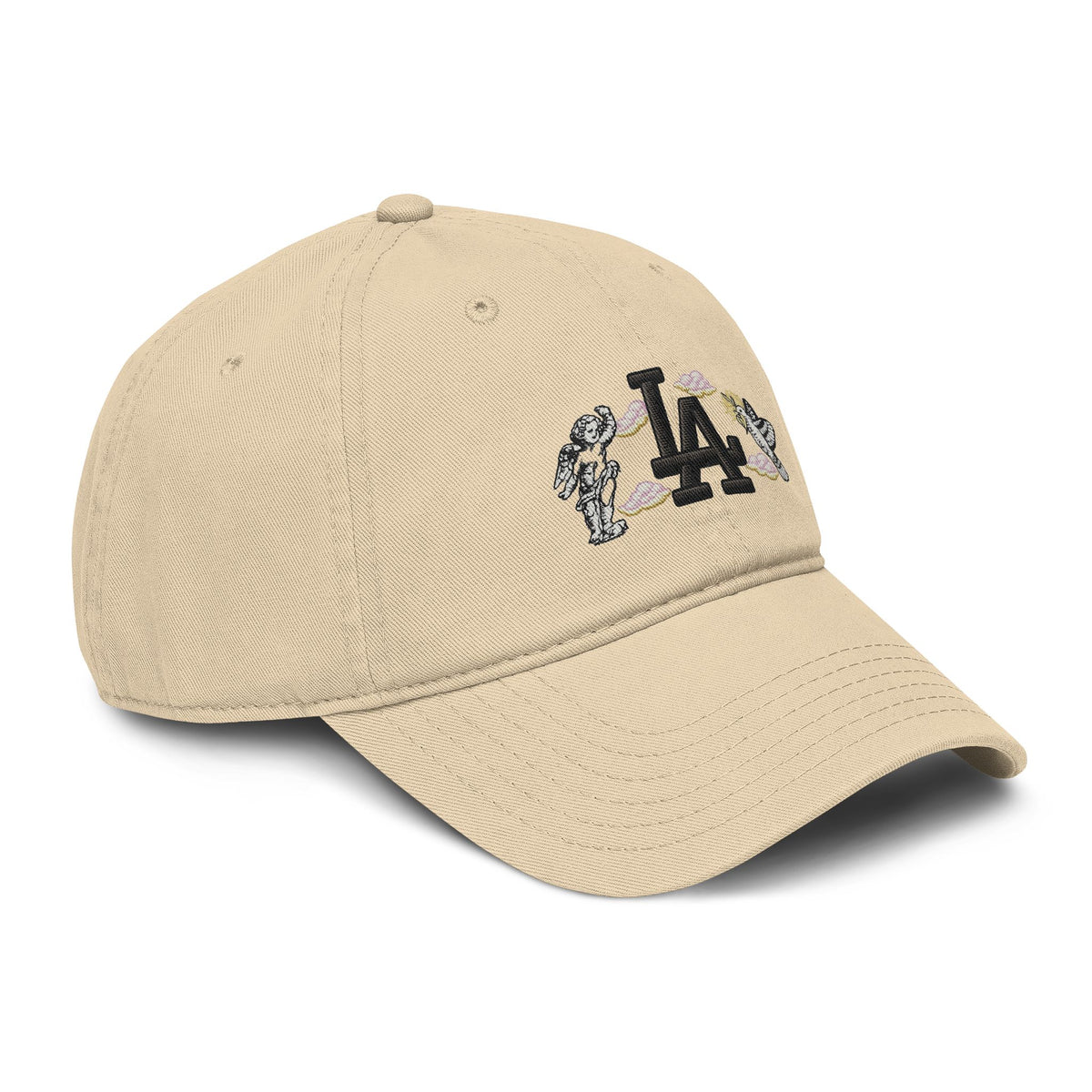 Washed Baseball Cap with LA Embroidered Astronauts Hats Printify