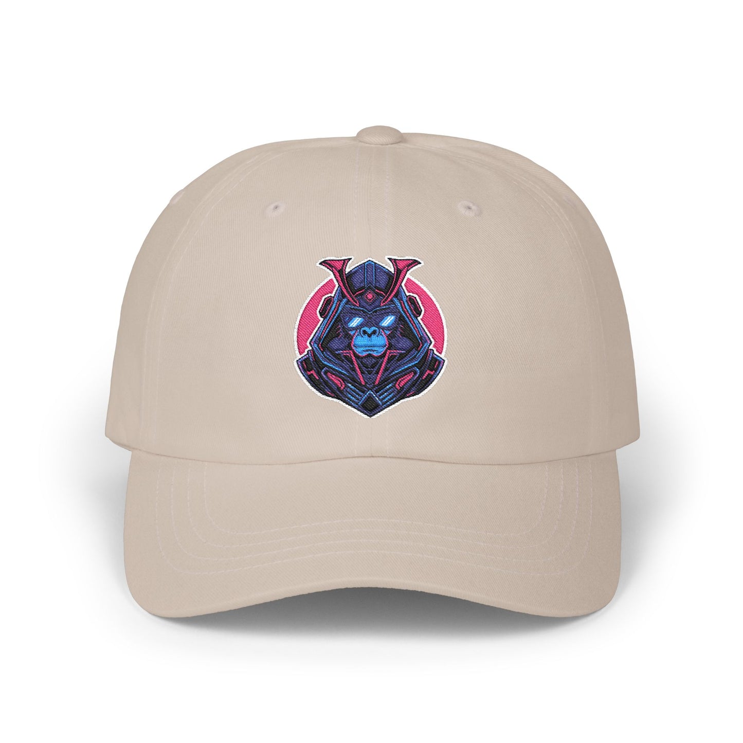 Dad Cap — Cyber Samurai Embroidered Logo Hat Hats Printify Stone One size