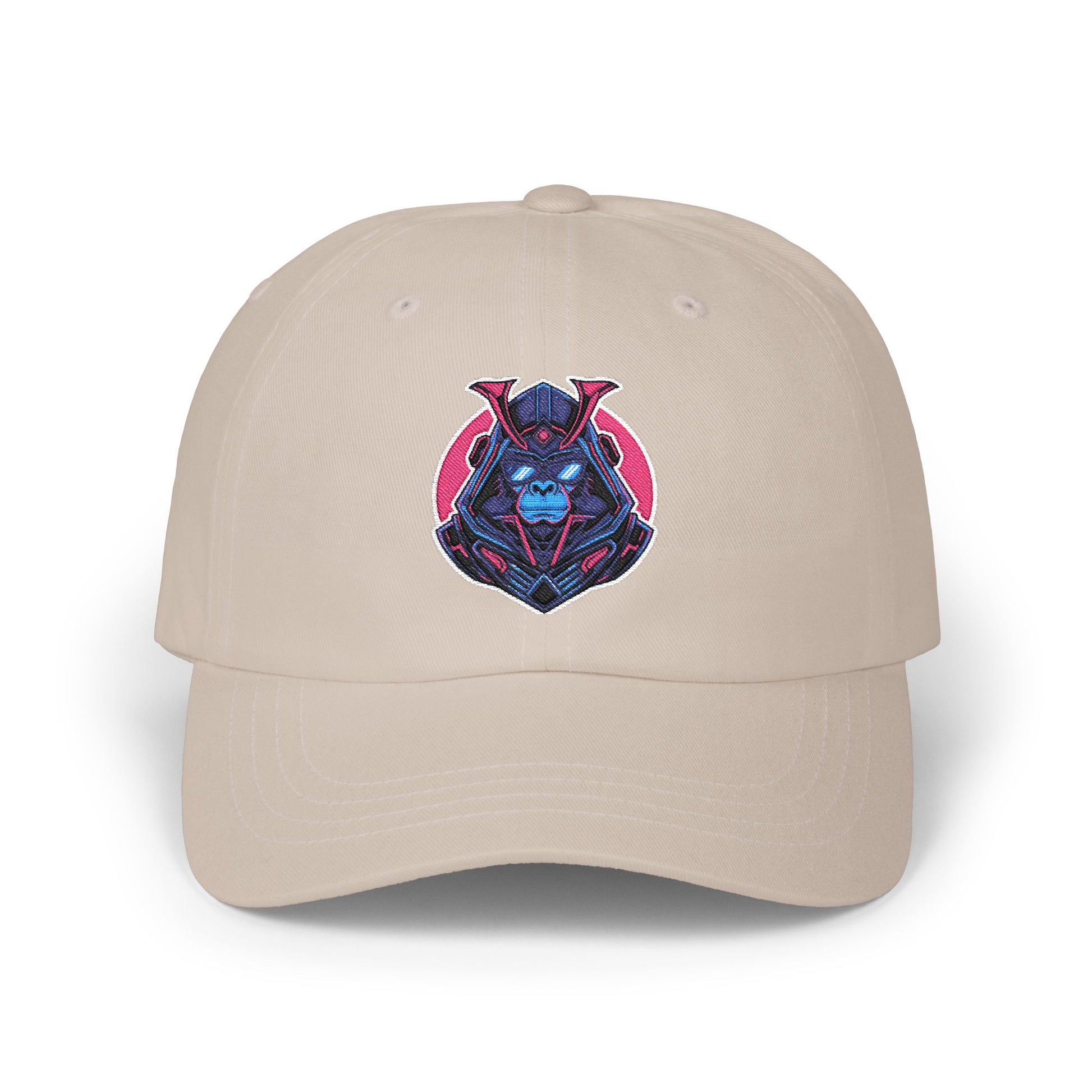 Dad Cap — Cyber Samurai Embroidered Logo Hat Hats Printify Stone One size