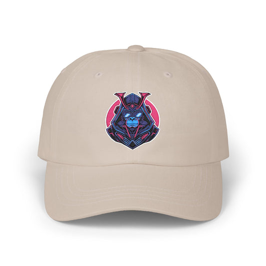 Dad Cap — Cyber Samurai Embroidered Logo Hat Hats Printify Stone One size