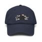 Washed Baseball Cap with LA Embroidered Astronauts Hats Printify One size Navy