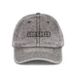 Godspeed Embroidered Vintage Cap — Distressed Red Baseball Hat Hats Printify One size Charcoal Grey