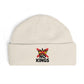 Cuff Beanie — 'No Kings' Streetwear Embroidered Beanie Hats Printify One size Ecru