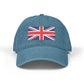 Union Jack Embroidered Denim Hat — British Flag Baseball Cap Hats Printify One size Blue
