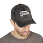 Vintage Embroidered Texas Cap — Distressed Red Baseball Hat