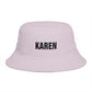 Karen Bucket Hat — Bold Name Embroidered Casual Cotton Sun Hat Hats Printify One size Orchid