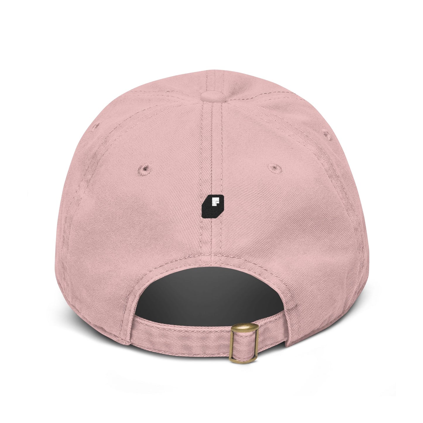 Washed Baseball Cap with Cute White Cat Embroidery