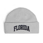 Florida Cuff Beanie - Embroidered Collegiate Knit Hat Hats Printify One size Athletic Heather