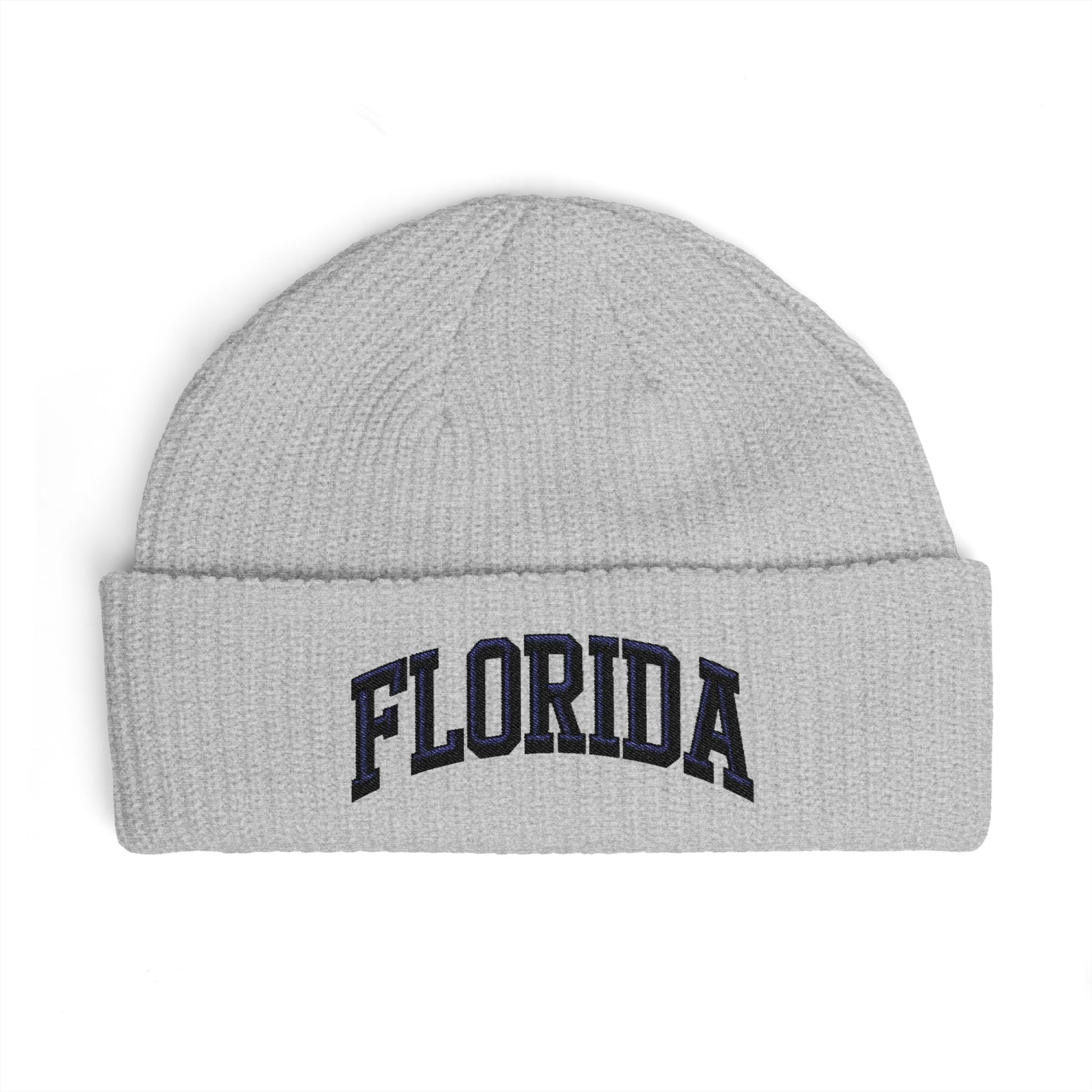 Florida Cuff Beanie - Embroidered Collegiate Knit Hat Hats Printify One size Athletic Heather