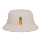 Pineapple Embroidered Bucket Hat — Tropical Summer Sun Hat Hats Printify One size Bone