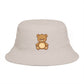 Teddy Bear Bucket Hat — Cute Brown Plush Toy Graphic Sun Hat Hats Printify One size Bone