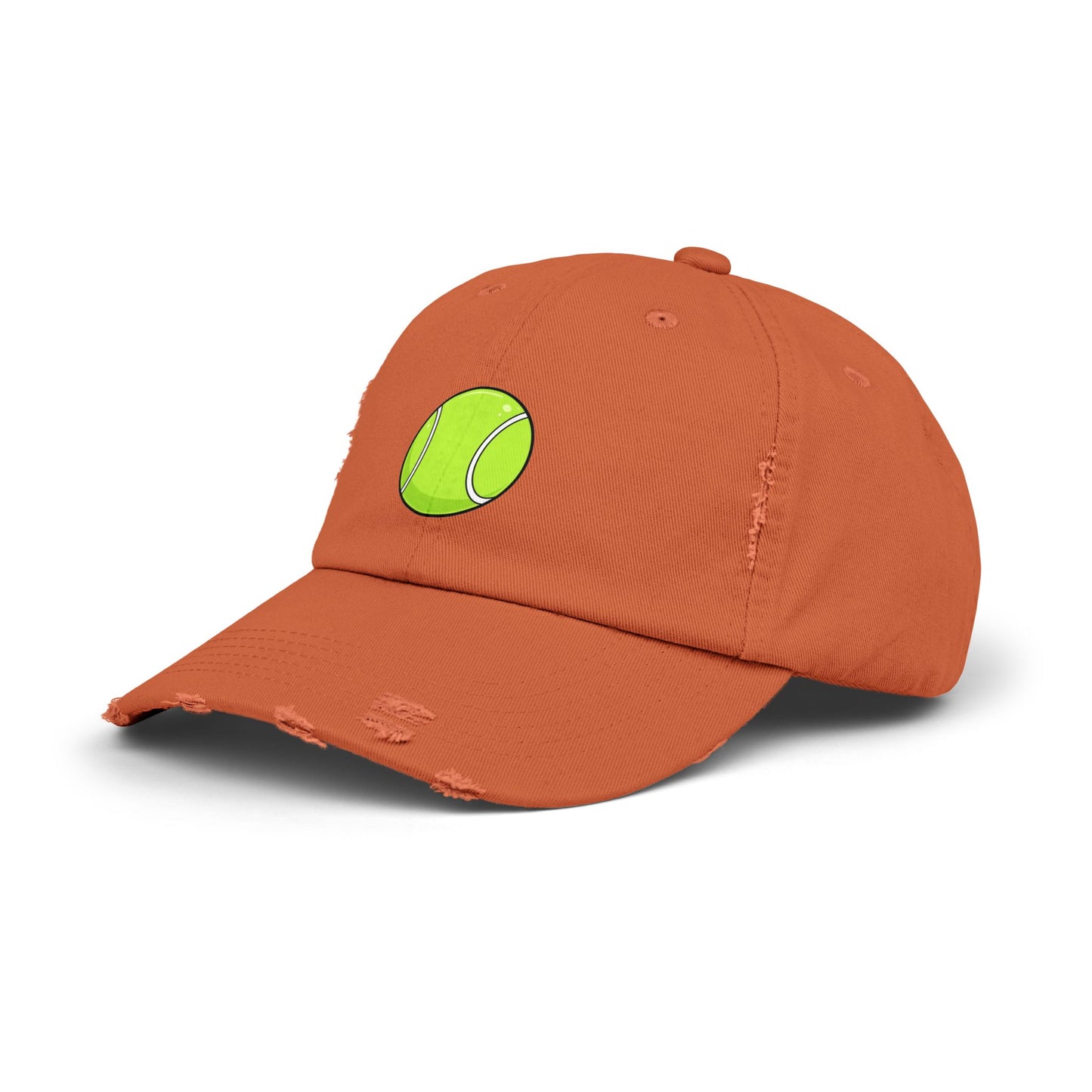 Distressed Tennis Ball Cap — Vintage Sport Dad Hat Hats Printify
