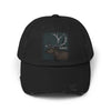 Distressed Forest Moose Cap Hats Printify Black One size