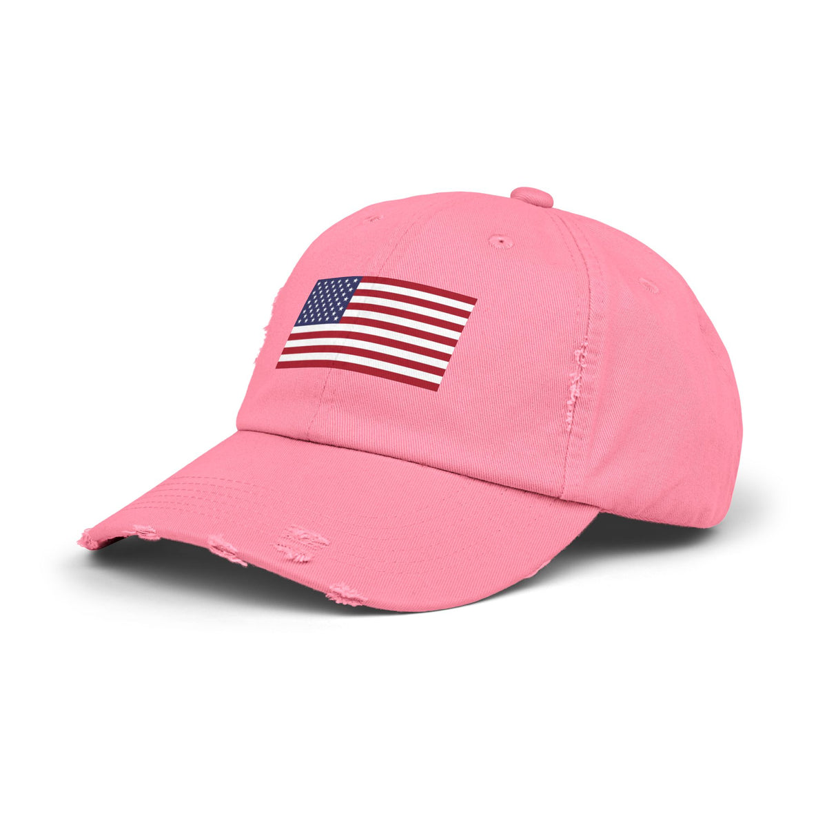 Distressed American Flag Cap — Vintage USA Baseball Hat Hats Printify