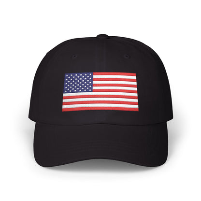 American Flag Dad Cap — Embroidered USA Baseball Hat for 4th of July Hats Printify Black One size
