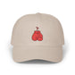 Dad Cap with Red Boxing Gloves Embroidery – Vintage Sports Baseball Hat Hats Printify Stone One size