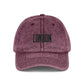 London Embroidered Vintage Cap — Washed Red Dad Hat Hats Printify One size Maroon