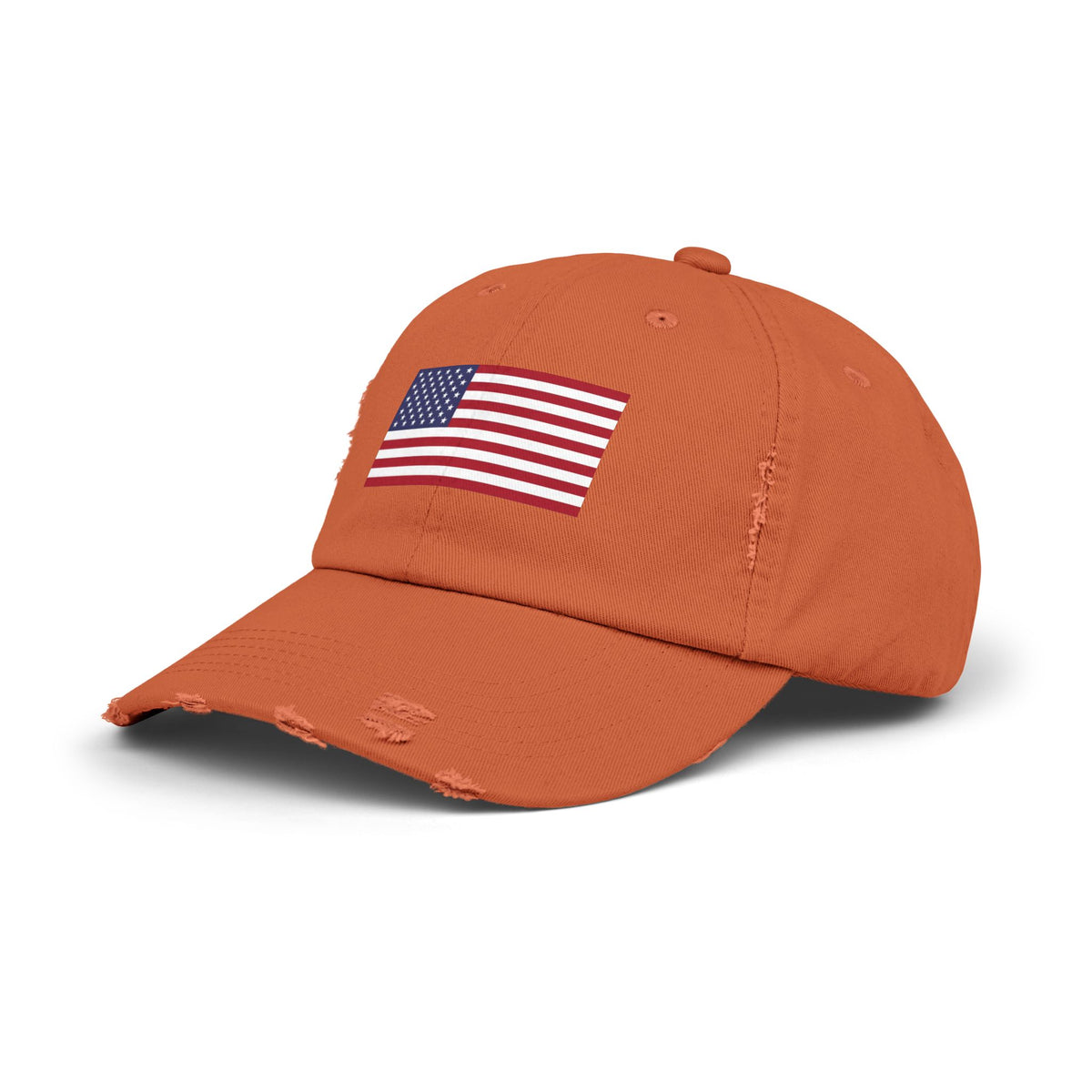 Distressed American Flag Cap — Vintage USA Baseball Hat Hats Printify