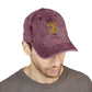 Vintage Embroidered Cap — Retro Snake Logo Dad Hat