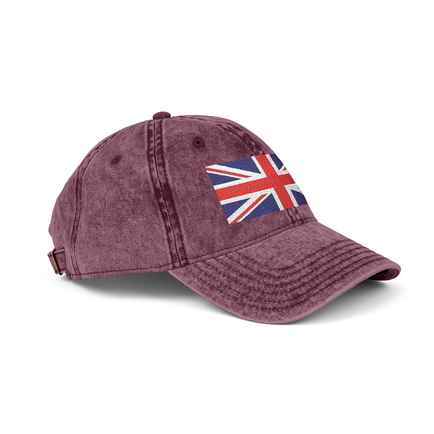 Vintage Union Jack Embroidered Cap Hats Printify