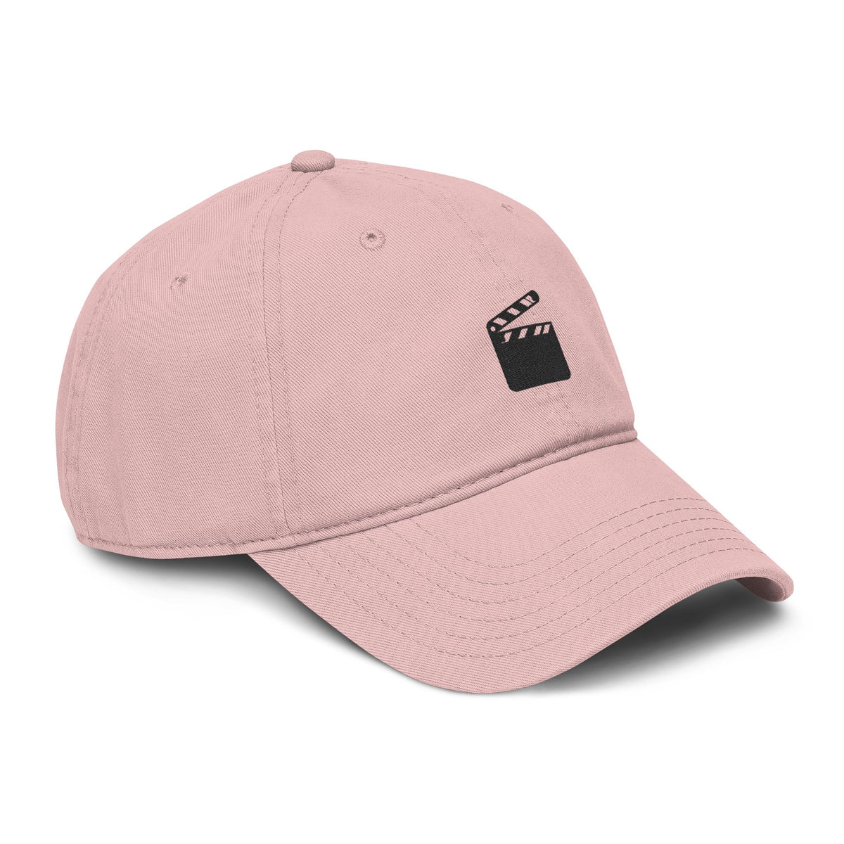 Washed Baseball Cap with Film Clapper Embroidery – Vintage Crew Hat for Filmmakers & Movie Fans Hats Printify