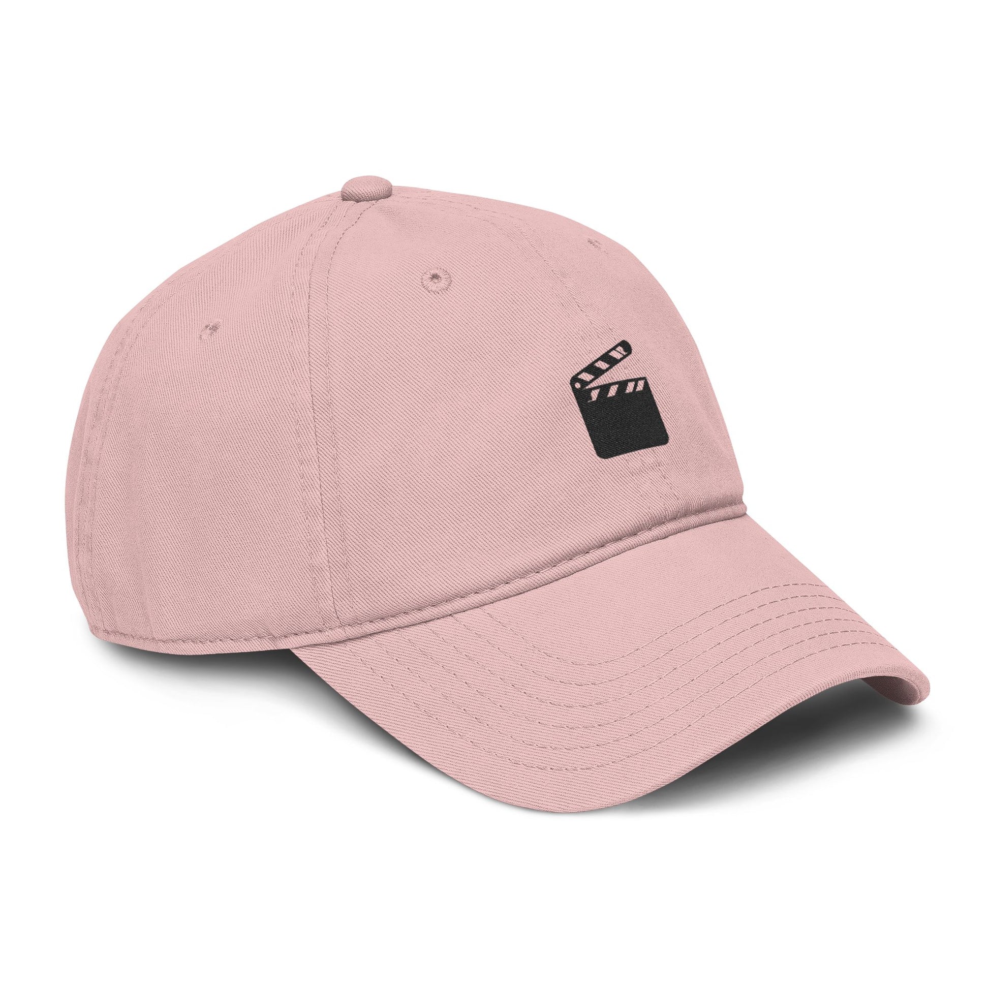 Washed Baseball Cap with Film Clapper Embroidery – Vintage Crew Hat for Filmmakers & Movie Fans Hats Printify