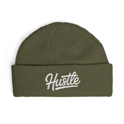 Hustle Cuff Beanie – Embroidered Knit Winter Hat Hats Printify One size Army