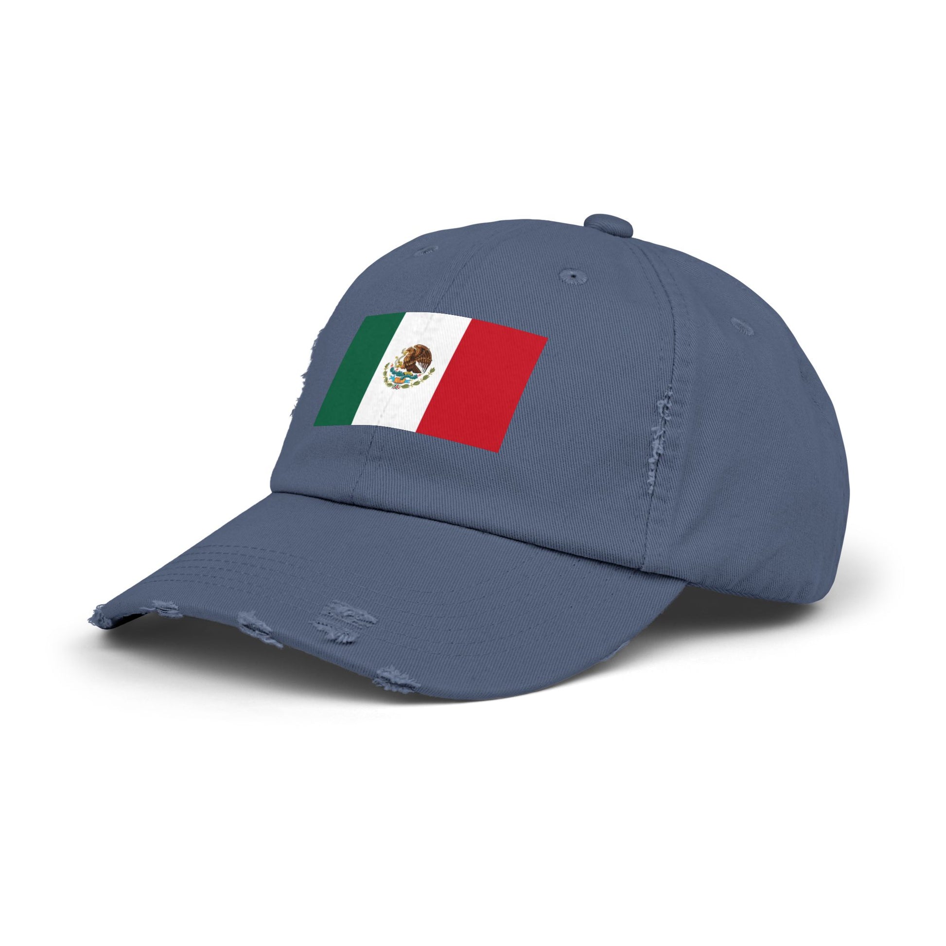 Mexico Flag Distressed Cap — Vintage Mexican Flag Dad Hat Hats Printify