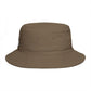 Brown Bucket Hat with Cute White Cat Embroidery — Casual Cat Lover Accessory Hats Printify