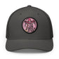 "YES, I Can Drive Stick" Pink Western Hat Patch Snapback Trucker Cap Hats Printify Circle One size Charcoal / White patch