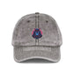 Vintage Embroidered Owl Dad Hat — Washed Gray Cap Hats Printify One size Charcoal Grey