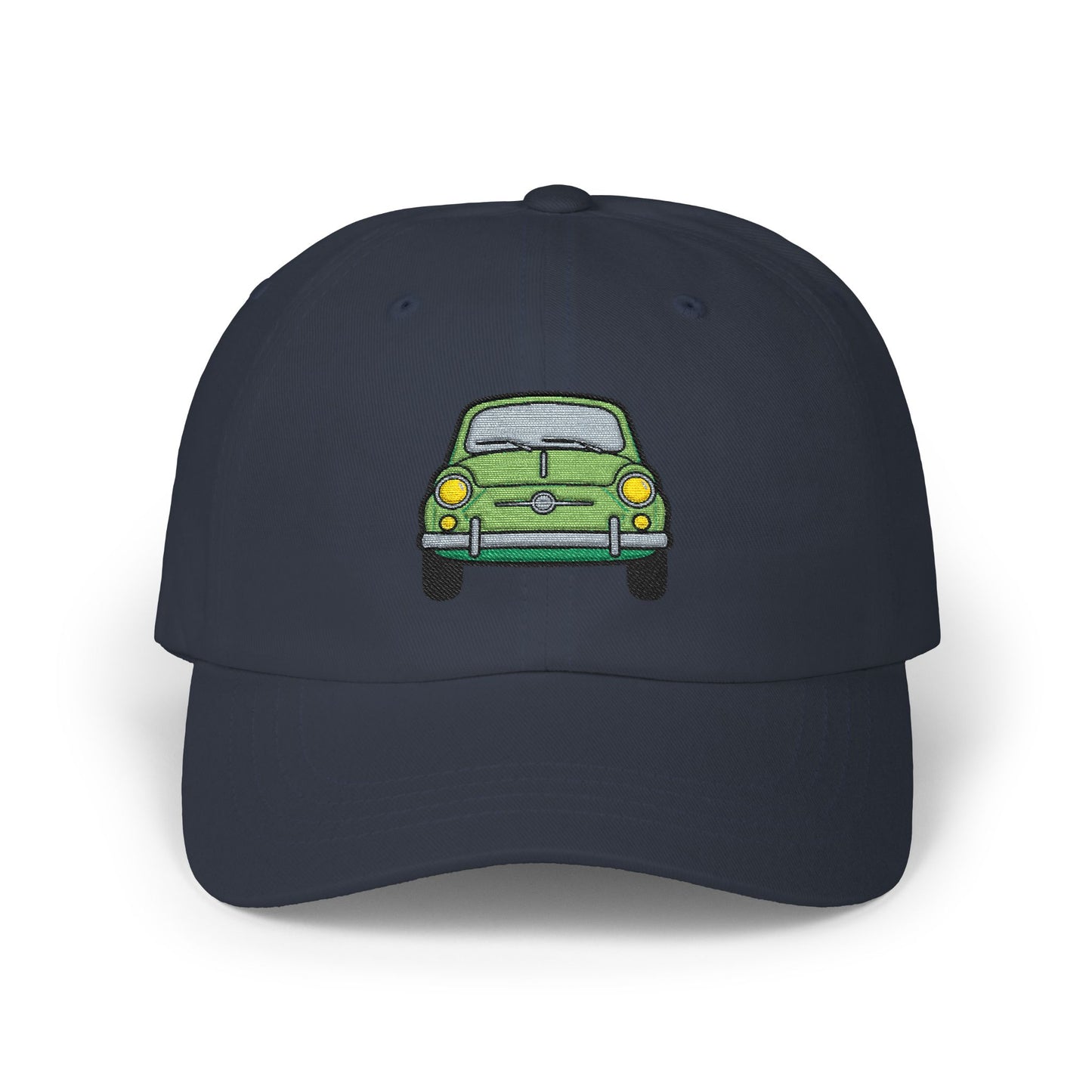 Vintage Green Beetle Dad Cap — Retro Car Baseball Hat Hats Printify Navy One size