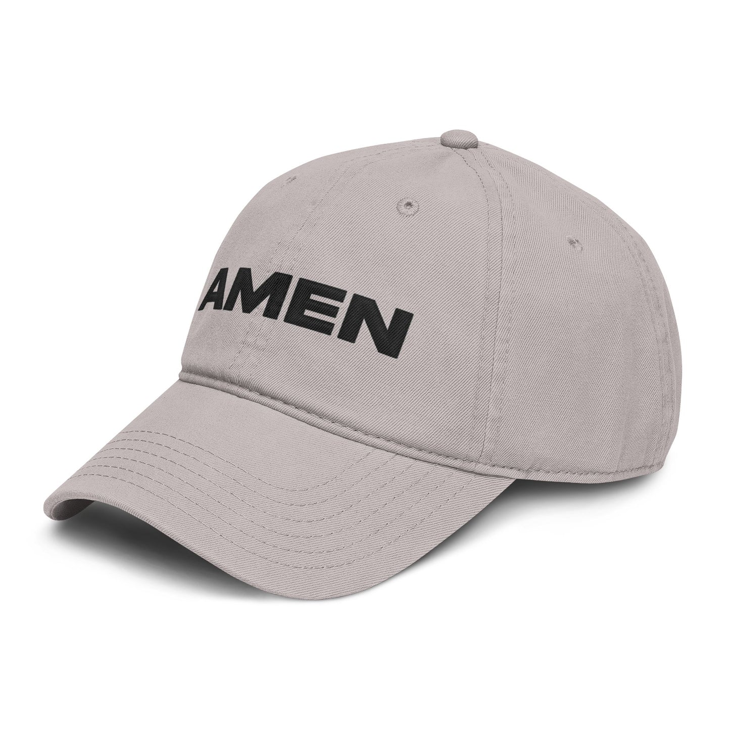 Amen Embroidered Washed Baseball Cap — Casual Faith Baseball Hat