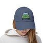 Distressed Cap — Retro Green Car Graphic Hat